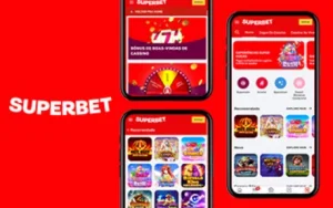Interface da seção de cassino ao vivo Superbet
